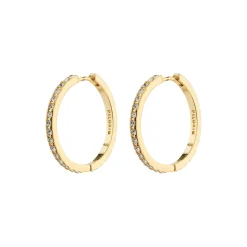 EBNA maxi krystal hoops, guldbelagt
