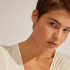 EBNA små krystal hoops, guldbelagt