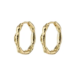 EDDY recycled organiske medium hoops, guldbelagt