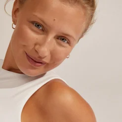 EDDY recycled organiske medium hoops, guldbelagt