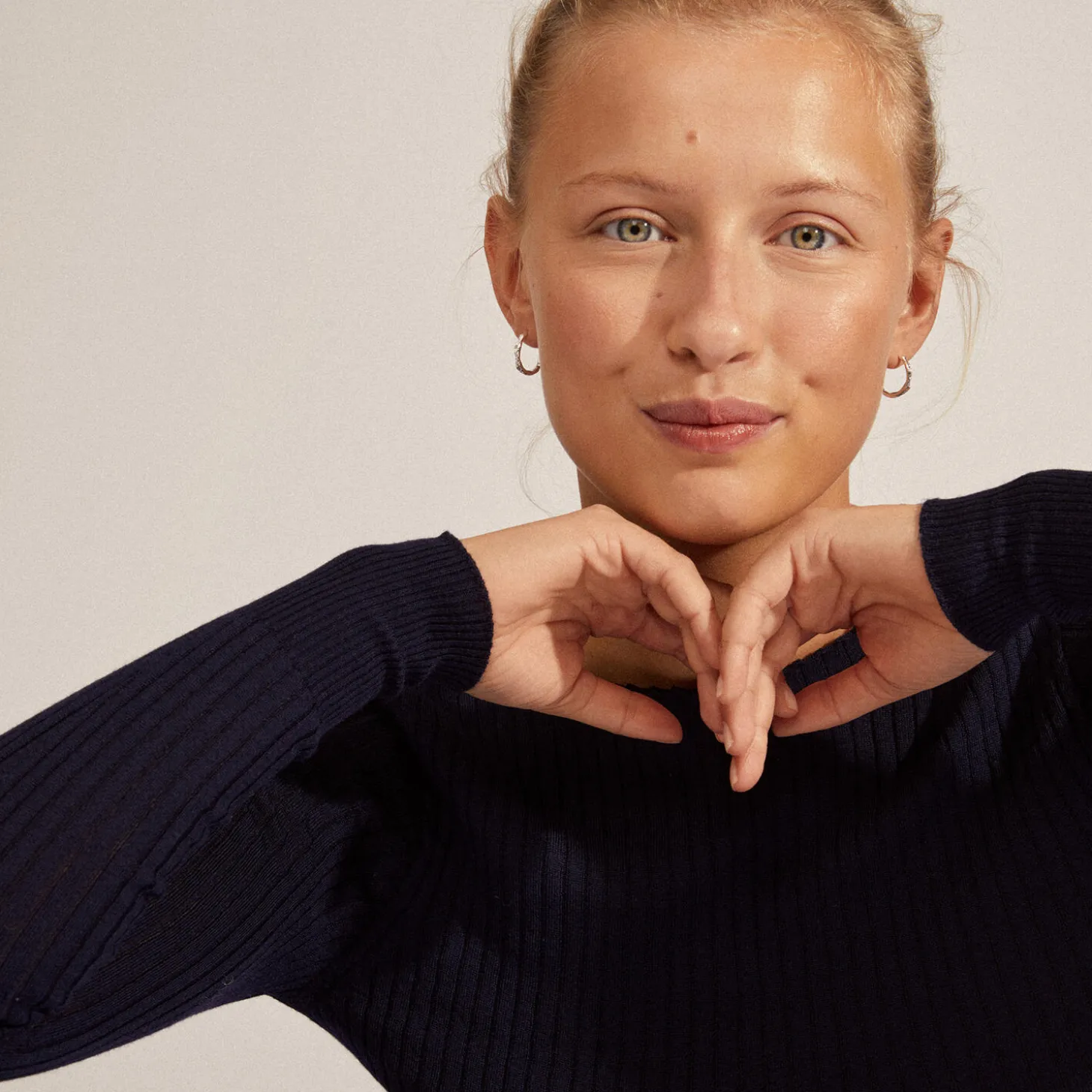 EDDY recycled organiske medium hoops, sølvbelagt