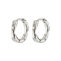 EDDY recycled organiske små hoops, sølvbelagt