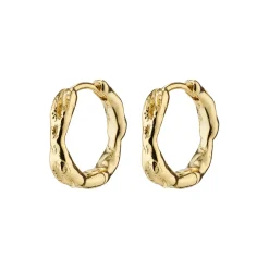 EDDY recycled organiske små hoops, guldbelagt