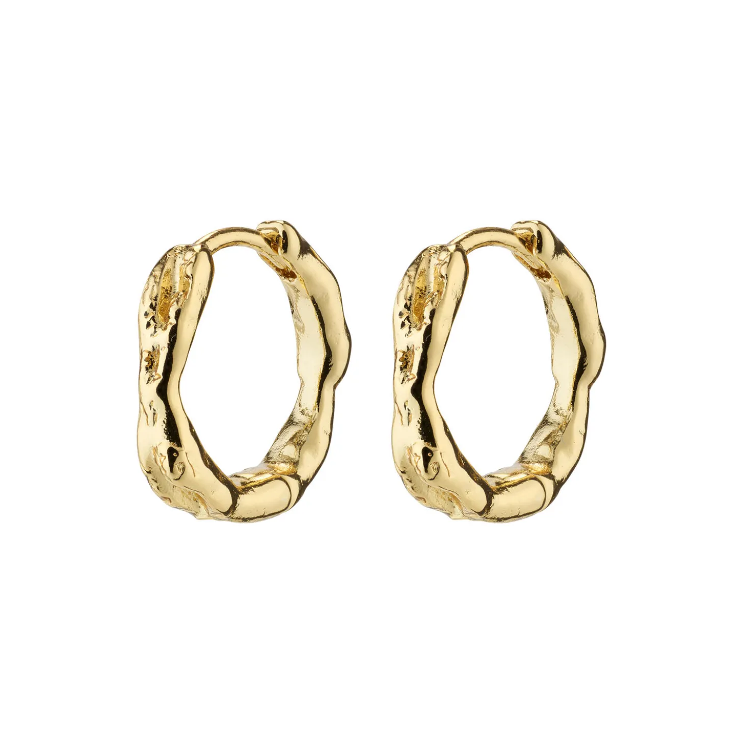 EDDY recycled organiske små hoops, guldbelagt