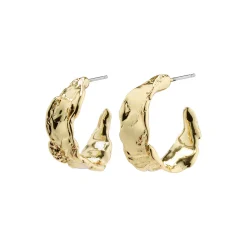 ELARA Organic Shaped Øreringe, gold plated