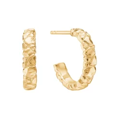 Element øreringe, forgyldt sølv