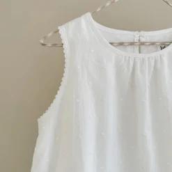 Elinor Dress, white dot