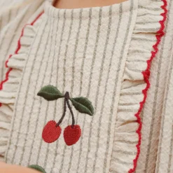 Ellie Frill Top, tea stripe