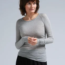 Elvira Bluse, grey melange