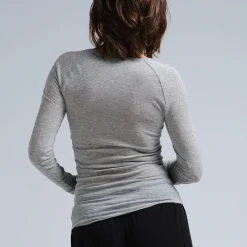 Elvira Bluse, grey melange