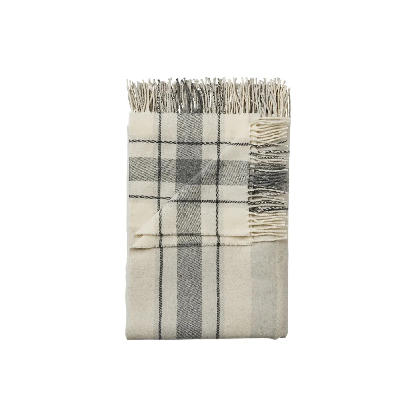 EMBRACE Throw, grey check