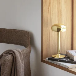 Emendo LED batterilampe, brass