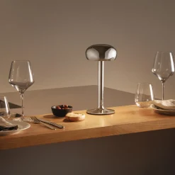 Emendo LED batterilampe, chrome