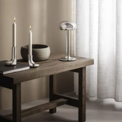 Emendo LED batterilampe, chrome