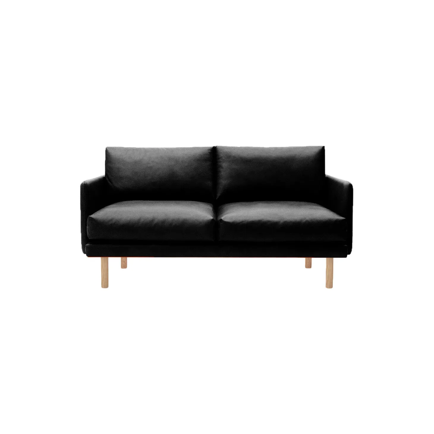 Emo 2-pers. sofa, SemiAni Black/naturolieret eg