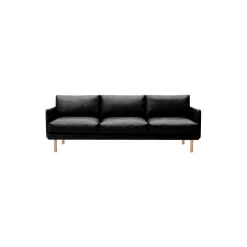 Emo 3-pers. sofa, SemiAni Black/naturolieret eg