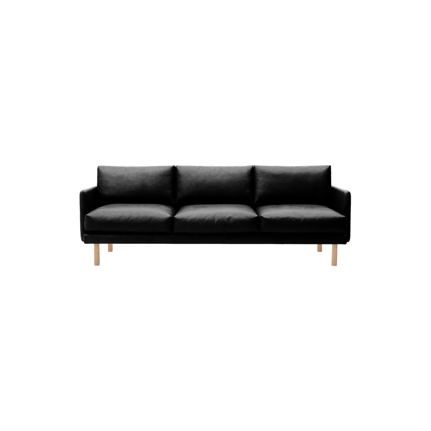 Emo 3-pers. sofa, SemiAni Black/naturolieret eg
