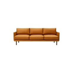 Emo 3-pers. sofa, SemiAni Cognac/røget eg