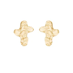 Endless Waves øreringe, forgyldt sølv