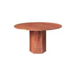 Epic Round Dining Table, burnt red