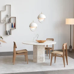 Epic Round Dining Table, neutral white