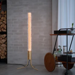 Erie Floor Lamp, brass