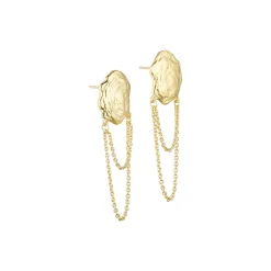 Esther Chain Øreringe, forgyldt