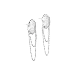 Esther Chain Øreringe, forsølvet