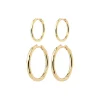 EVE Hoops 2-i-1 sæt, gold plated