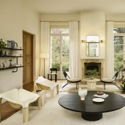 F300 Lounge Chair, pastel green/cream