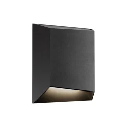 FACET W2 Down væglampe, sort