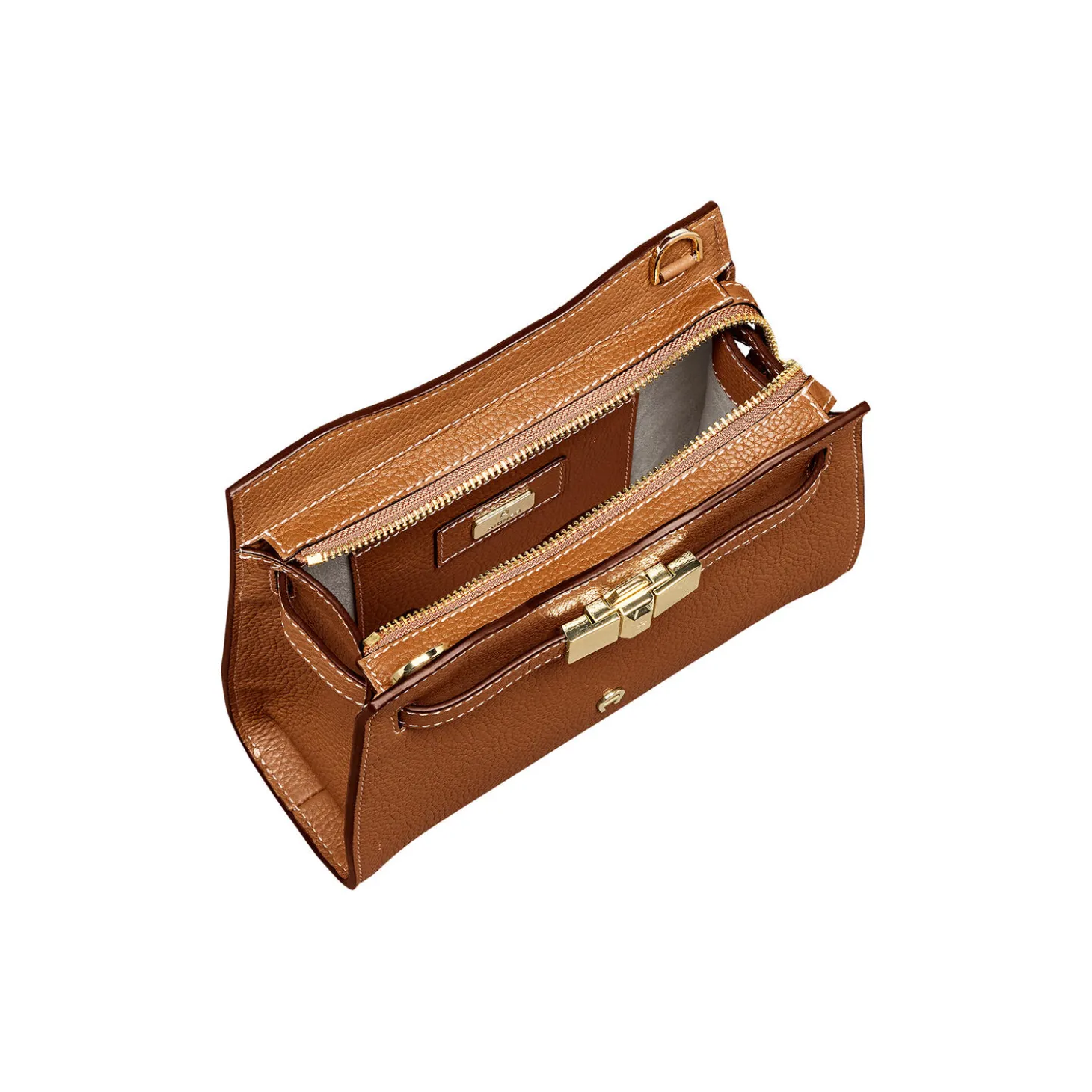 Farah S Crossbody Bag, cognac brown