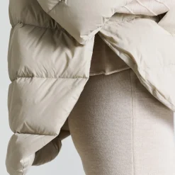 Feather down anorak, stone