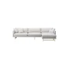 FF5555 95 3 pers. sofa chaise, lys beige/lakeret eg