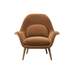FF1770 Swoon Lounge Chair, Grand Mohair 2103/bejdset røget eg