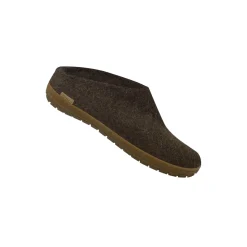 Filttøffel med naturgummisål, naturbrun