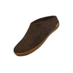 Filttøffel med naturgummisål, naturbrun