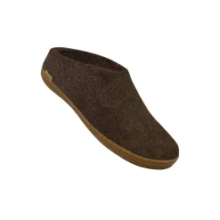 Filttøffel med naturgummisål, naturbrun