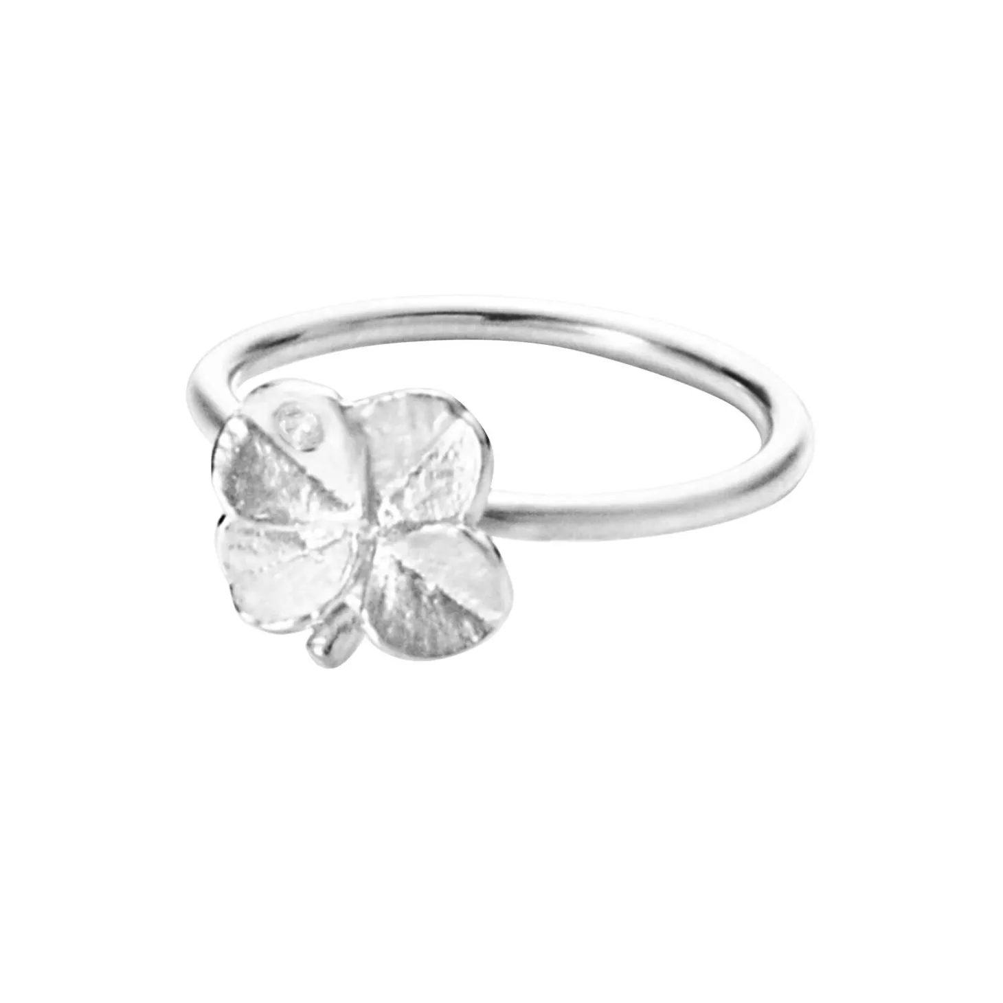 Firkløver ring, sølv