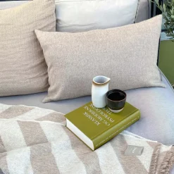 Fishbone plaid, camel