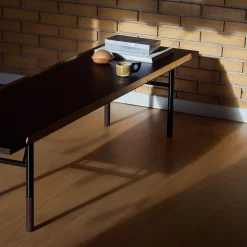 FJ5517 Bordbænken, wengé/messing