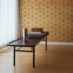 FJ5517 Bordbænken, wengé/messing