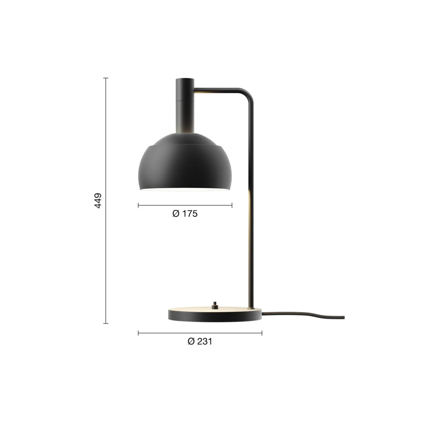 FJ Elements bordlampe, black