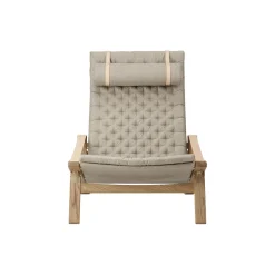 FK10 Plico loungestol, hvidolieret eg/natur
