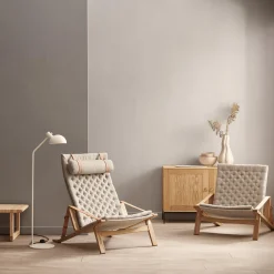 FK11 Plico loungestol, olieret eg/natur