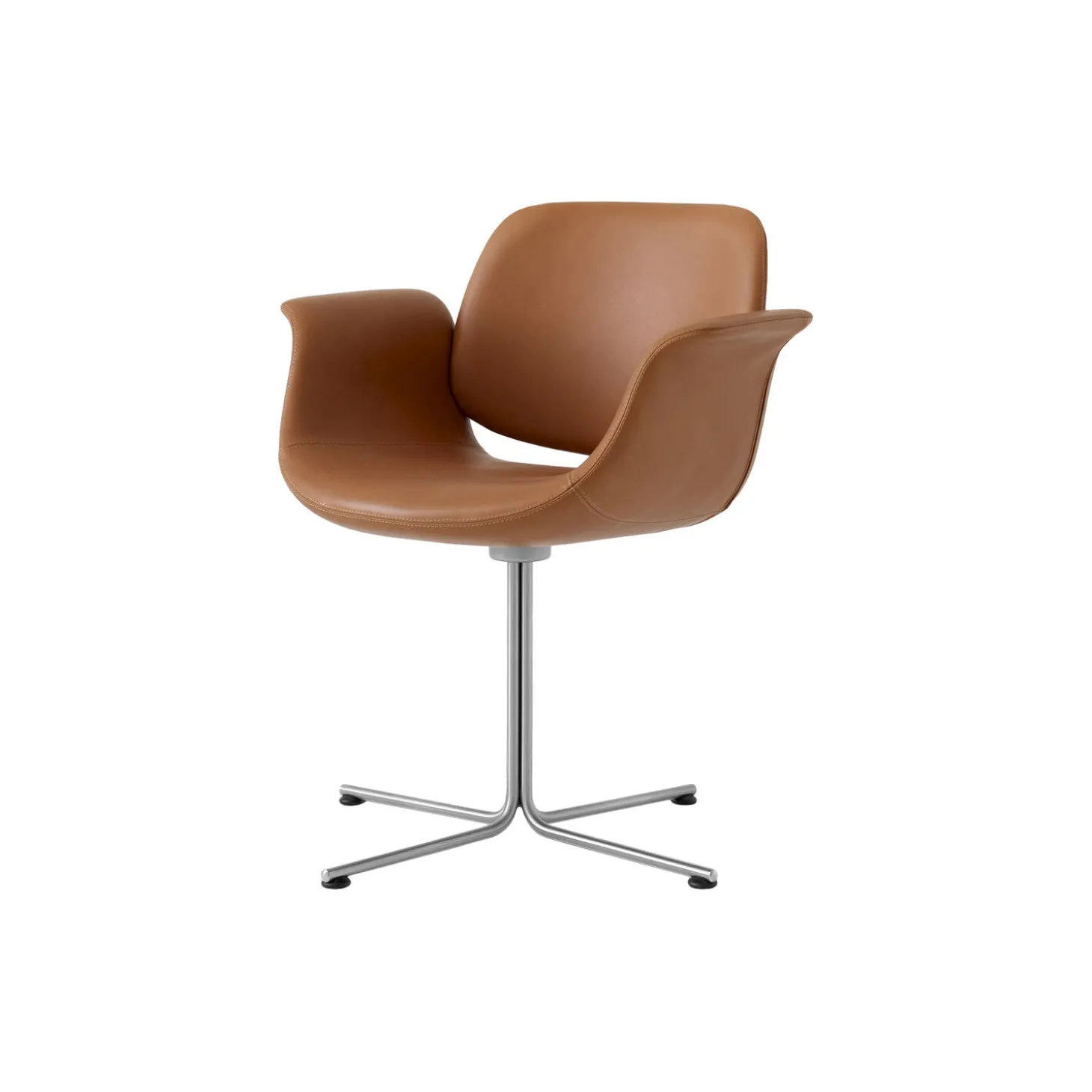 Flamingo Chair med drejestel, Cognac 95