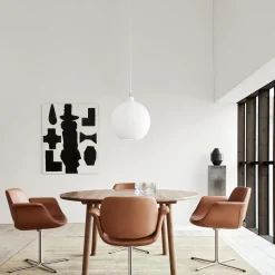 Flamingo Chair med fast stel, Cognac 95