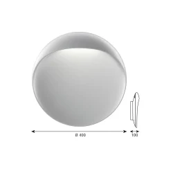 Flindt væglampe L, aluminium