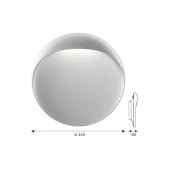 Flindt væglampe L, aluminium