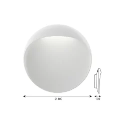 Flindt væglampe L, hvid